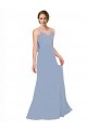Chiffon A-Line Long Sleeveless Dusty Blue Bridesmaid Dress / Evening Dress Cairns