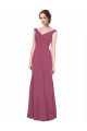Soft Chiffon A-Line Long Sleeveless Mauve Taupe Bridesmaid Dress Cairns