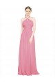 Chiffon A-Line Long Sleeveless Skin Pink Bridesmaid Dress / Evening Dress Cairns