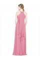 Chiffon A-Line Long Sleeveless Skin Pink Bridesmaid Dress / Evening Dress Cairns