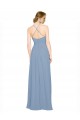 Chiffon A-Line Long Sleeveless Criss Cross Open Back Bridesmaid Dress / Evening Dress Cairns