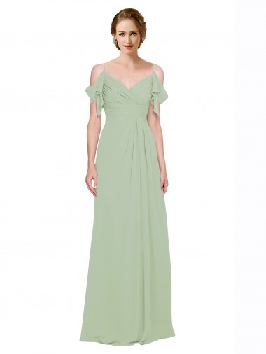 Lxue Chiffon A-Line Long Sleeveless Low Back Bridesmaid Dress Cairns
