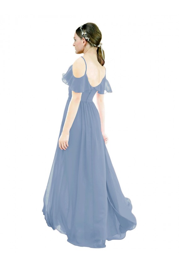 Lxue Chiffon A-Line Long Cap Sleeves Bridesmaid Dress Cairns