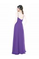 Soft Chiffon A-Line Long Sleeveless Purple Bridesmaid Dresses Cairns