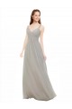 Soft Chiffon A-Line Long Sleeveless Criss Cross Back Bridesmaid Dress Cairns