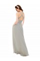 Soft Chiffon A-Line Long Sleeveless Criss Cross Back Bridesmaid Dress Cairns