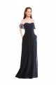 Soft Chiffon & Lace A-Line Long Cap Sleeves Formal Dress / Bridesmaid Dress Cairns