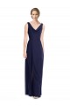 Soft Chiffon A-Line Long Sleeveless V-Back Side Front Slit Bridesmaid Dresses Cairns