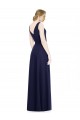 Soft Chiffon A-Line Long Sleeveless V-Back Side Front Slit Bridesmaid Dresses Cairns