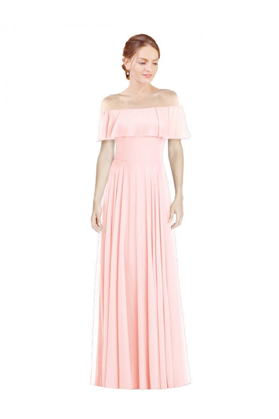 Soft Chiffon A-Line Long Sleeveless Formal Bridesmaid Dress Cairns