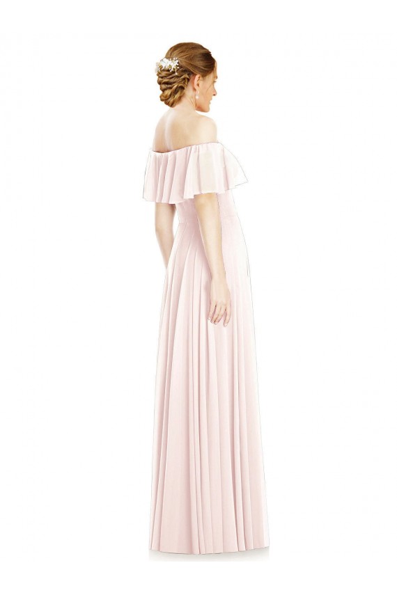 Soft Chiffon A-Line Long Sleeveless Formal Bridesmaid Dress Cairns