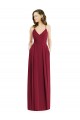 Soft Chiffon A-Line Long Sleeveless Open Back Burgundy Evening Dresses Cairns