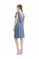 Soft Chiffon A-Line Cocktail Length Cap Sleeves V-Back Bridesmaid Dress Cairns
