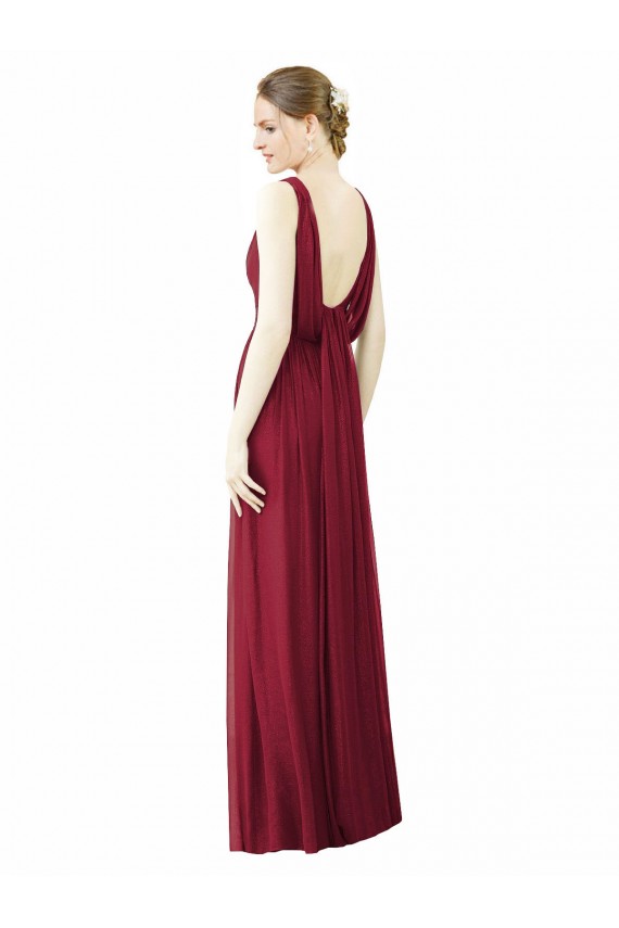 Soft Chiffon A-Line Long Sleeveless V-Back Bridesmaid Dress / Formal Dress Cairns
