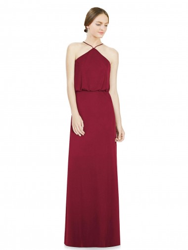 Soft Chiffon Long Sleeveless Open Back Bridesmaid Dress Cairns
