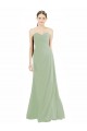 Soft Chiffon A-Line Long Sleeveless Smoke Green Bridesmaid Gowns Cairns