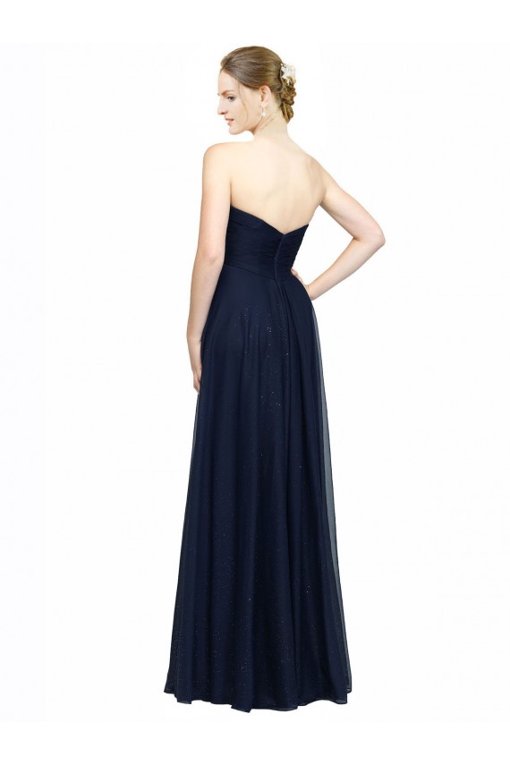 Chiffon A-Line Sleeveless Dark Navy Bridesmaid Dress / Evening Dress Cairns