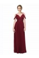 Chiffon A-Line Long Sleeveless Low Back Burgundy Bridesmaid Dresses Cairns