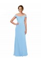 Soft Chiffon A-Line Long Sleeveless Periwinkle Bridesmaid Dress Cairns