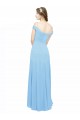 Soft Chiffon A-Line Long Sleeveless Periwinkle Bridesmaid Dress Cairns