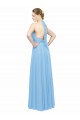 Soft Chiffon A-Line Long Sleeveless Periwinkle Open Back Bridesmaid Dress Cairns