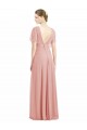 Soft Chiffon A-Line Short Sleeves Long V-Back Bridesmaid Dress / Formal Dress Cairns