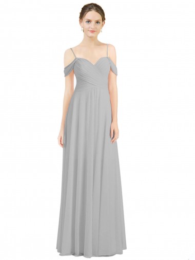 Lxue Chiffon A-Line Sleeveless Silver Bridesmaid Dress Cairns