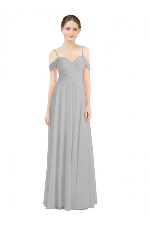 Lxue Chiffon A-Line Sleeveless Silver Bridesmaid Dress Cairns