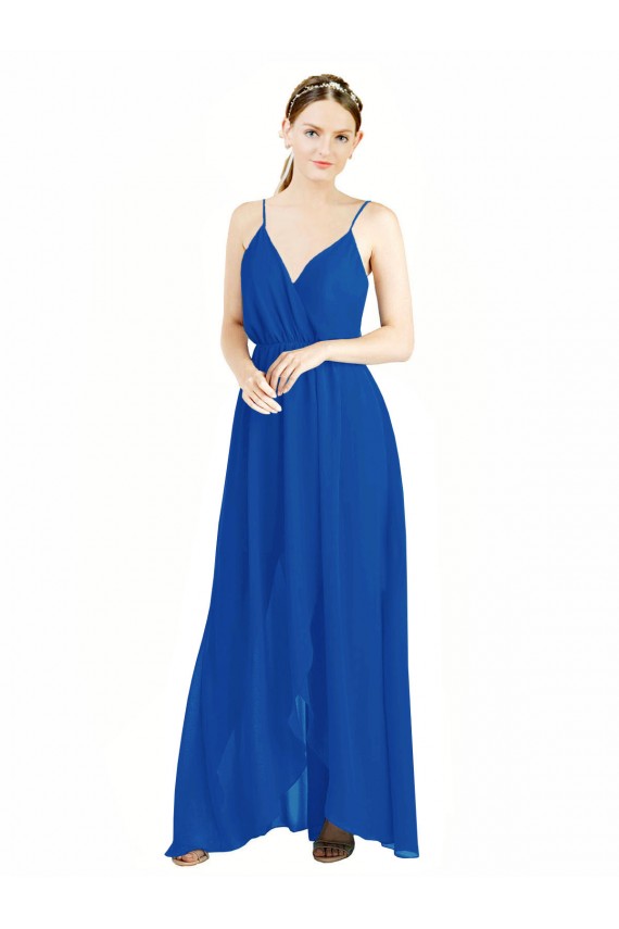 Luxe Chiffon A-Line Long Sleeveless Open Back Bridesmaid Dress Cairns