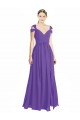Soft Chiffon A-Line Long Cap Sleeves Open Back Bridesmaid Dress Cairns