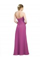Soft Chiffon A-Line Long Sleeveless Wild Berry Open Back Bridesmaid Gowns Cairns
