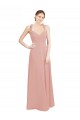 Chiffon A-Line Long Sleeveless Open Back Bliss Pink Bridesmaid Dresses Cairns