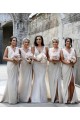 Soft Chiffon A-Line Long Sleeveless Low Back Bridesmaid Dress Cairns