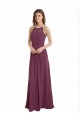 Chiffon A-Line Long Sleeveless Keyhole Back Bridesmaid Dress / Evening Gowns Cairns