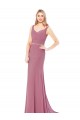 Soft Chiffon Sheath Long Sleeveless Low Back Prom Dress / Bridesmaid Dress Cairns