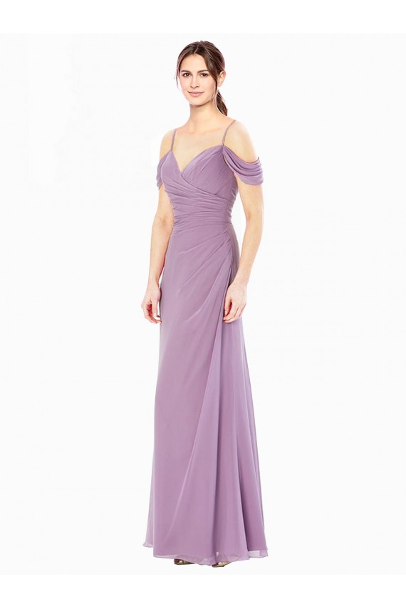 Soft Chiffon Sheath Long Sleeveless Bridesmaid Dress / Formal Dress Cairns