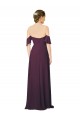 Soft Chiffon Sheath Long Cold Shoulder Formal Dress / Bridesmaid Dress Cairns