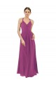 Soft Chiffon Sheath Long Sleeveless Keyhole Back Bridesmaid Dress Cairns