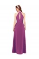 Soft Chiffon Sheath Long Sleeveless Keyhole Back Bridesmaid Dress Cairns