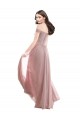 Soft Chiffon & Lace A-Line Long Cap Sleeves Pink Bridesmaid Dresses Cairns