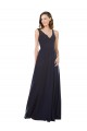 Soft Chiffon & Lace A-Line Sleeveless Dark Navy Bridesmaid Dresses Cairns