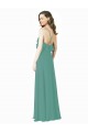Soft Chiffon A-Line Long Sleeveless Icelandic Silver Bridesmaid Gown Cairns
