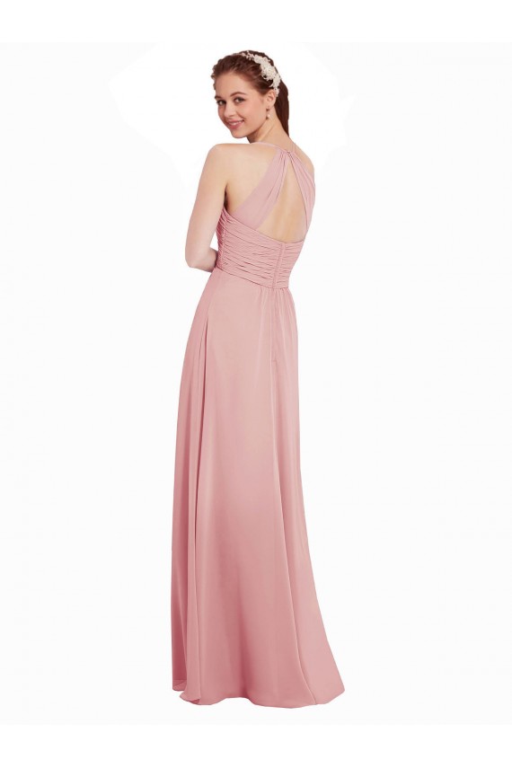 Soft Chiffon A-Line Sleeveless Bliss Pink Bridesmaid Dress Cairns