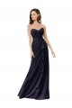Soft Chiffon Sheath Long Dark Navy Bridesmaid Dress Cairns
