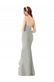 Soft Chiffon Sheath Long Dark Navy Bridesmaid Dress Cairns