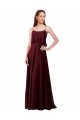 Chiffon A-Line Long Sleeveless Burgundy Gold Bridesmaid Dresses Cairns