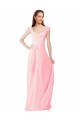 Soft Chiffon A-Line Long Cap Sleeves Bridesmaid Dress Cairns