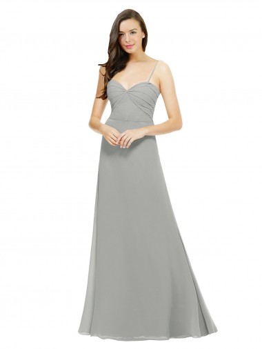 Chiffon A-Line Long Sleeveless Bridesmaid Dress Cairns