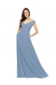 Chiffon A-Line Long Sleeveless Dusty Blue Bridesmaid Dress / Evening Gowns Cairns
