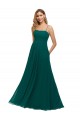Soft Chiffon A-Line Long Sleeveless Hunter Low Back Bridesmaid Dress Cairns